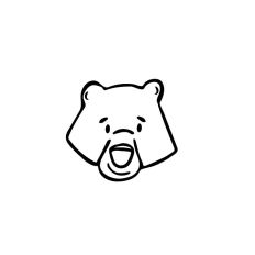 Happy Bear Face Cut File, woodland, wilderness 