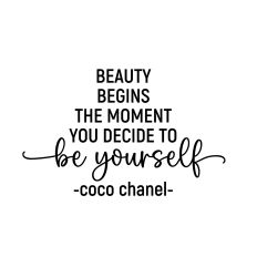beauty begins coco chanel quote svg wall art