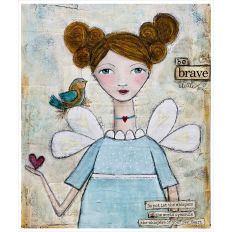 Be brave angel print & cut digital art