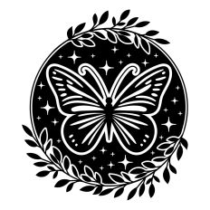 Butterfly with Leaves