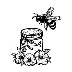 Bee and Honey Jar