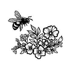 Bee and Wildflowers 
