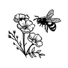Bee and Flowers