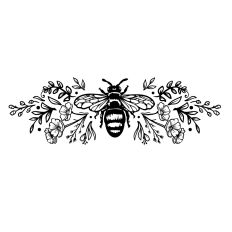Floral Bee Border Design
