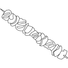 BBQ Skewer Outline