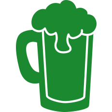 Beer in Pint Silhouette