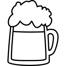 Big Beer in Pint Outline