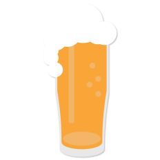 Beer Pint Glass, Pilsner, Draft
