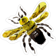 Watercolor Bee - Print & Cut