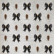 Gothic Beetles and Hair Bows Gift Wrap 
