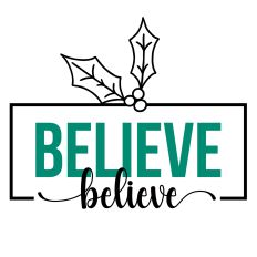 Believe Holly Framed Word