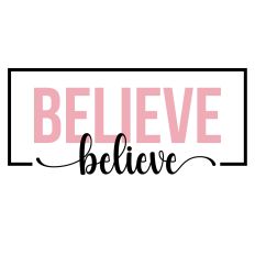 Believe Framed Layered Word