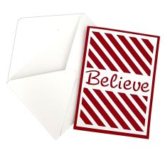 Believe Christmas Cut Away Stencil Card and Envelope