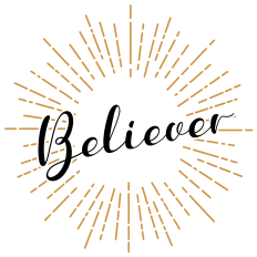 Believer Word Art Decal | Christian Iron-On SVG | Faith T-Shirt Design