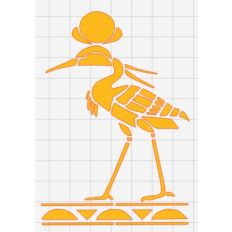 Bennu Bird Hieroglyphic Stencil