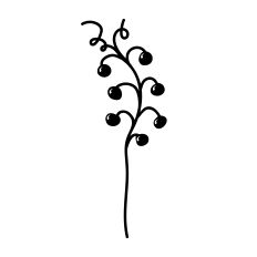 Hand-Drawn Wild Berry Branch SVG – Minimal Botanical Line Art for Crafts & Decor