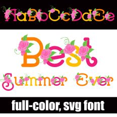 Best Summer Ever Color Font