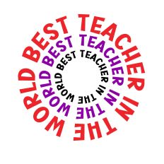 The best teacher in the world svg