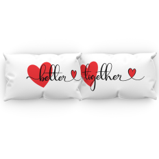 Better Together – Romantic Cursive Typography Design Pillows