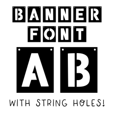 BFC Banner Font Banner Letters with Holes