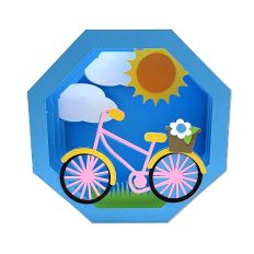 Bicycle Octagon Shadowbox Box Card
