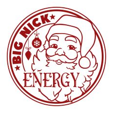 Big Nick Energy Round Christmas SVG Quote
