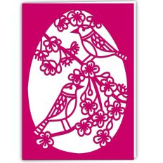 Birds in Blossom Easter Egg Card