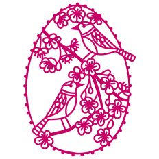 Birds in Blossom Easter Egg