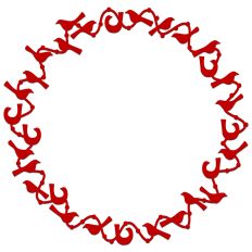 Bird Wreath Circle Frame Border