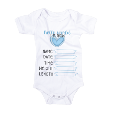 Baby Boy Heart Birth Announcement