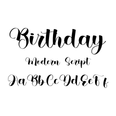 Birthday Font