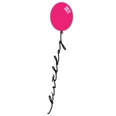 BIRTHDAY STRING ON PINK BALLOON – RABEA BILZ
