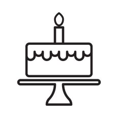 Cake line art