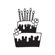 Celebration cake with candles
