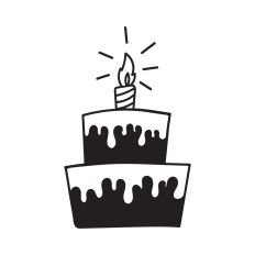 Cake with candle