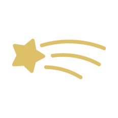 Golden shooting star