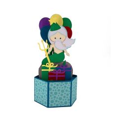 Birthday Merman Pop Up Card