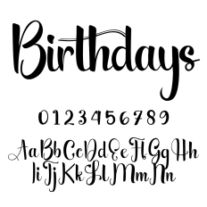 Birthdays Font