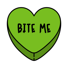 Bite Me Candy Heart SVG | Halloween Clipart