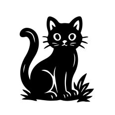 Black Cat Halloween Kitty