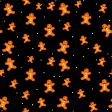 Christmas Gingerbread - Black