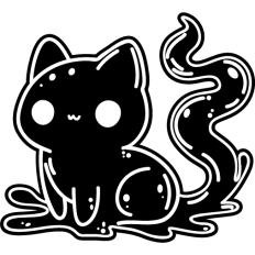 black ink cat