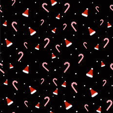 Candy cane pattern - black