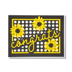 Black Eyed Congrats Layered Card SVG Cut File