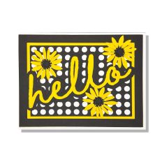 Black Eyed Susan Hello Layered Card SVG Cut File