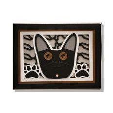 Black French Bulldog Layered Card SVG Cut File