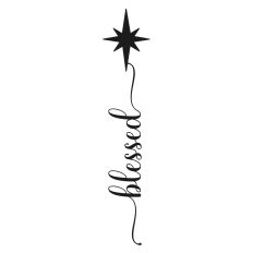 Blessed Vertical Christmas Star Word