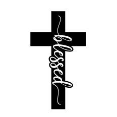 Blessed Cross Solid SVG Quote