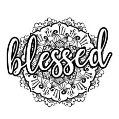 Blessed Mandala SVG Quote
