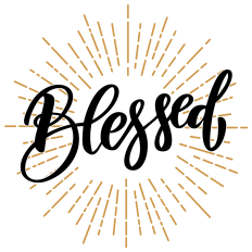 Blessed Word Art Decal | Christian Iron-On SVG | Faith T-Shirt Design